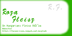 roza fleisz business card
